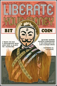 liberate your money bit coin poster