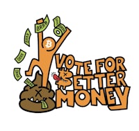 vote for better money men's long sleeve t-shirt by vote for better money's artist shop